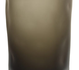 Glass vase free egde green mat 22cm